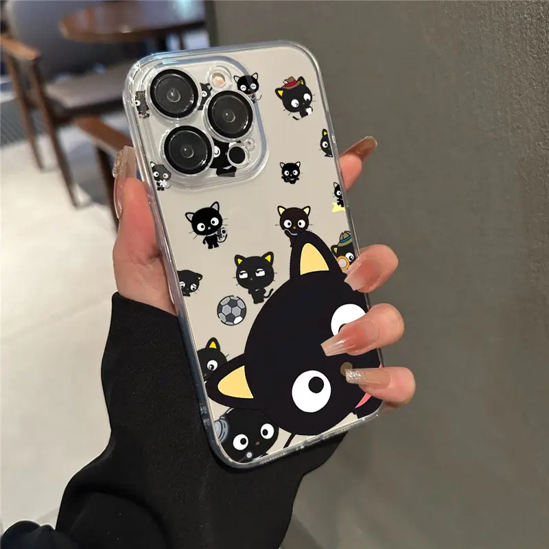 Chococat Humorous Adorable Cartoon Soft Full-Coverage Protective iPhone Case - Handheld Smartphone Cellphone Devices Casing for iPhone 16,15,14,13,12,11 Pro Max,13/12 Mini,16/15/14 Plus,X,XR,XS Max - Mobile Phone Accessory, Accessories