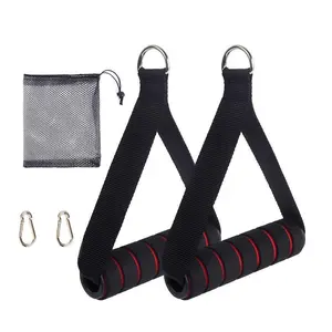 Resistance rope pull-up bar handle set, fitness equipment accessory handle, deep tissue muscle massage, ab strap, d handles for gym,  gym stuff,gym ring,  thigh straps for exercise, workout machine