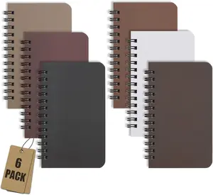 6 Pack Spiral Notebook Small Pocket Notebook 3X5 Spiral Notepads with Lined Pages, Small Top Spiral Notebook Little Mini Memo Steno Note Pads for Outdoor Home Office College School KTOJOY
