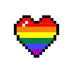 Pixel Heart Pride Vinyl Stickers | Waterproof | Outdoor Safe