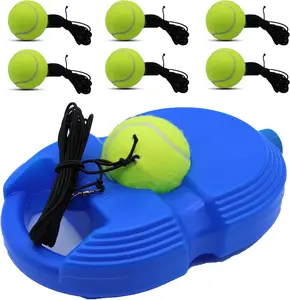 Tennis Trainer Rebound Ball with 6 String Balls, Solo Tennis Training Equipment for Self Tennis Pracitce Training for Beginner