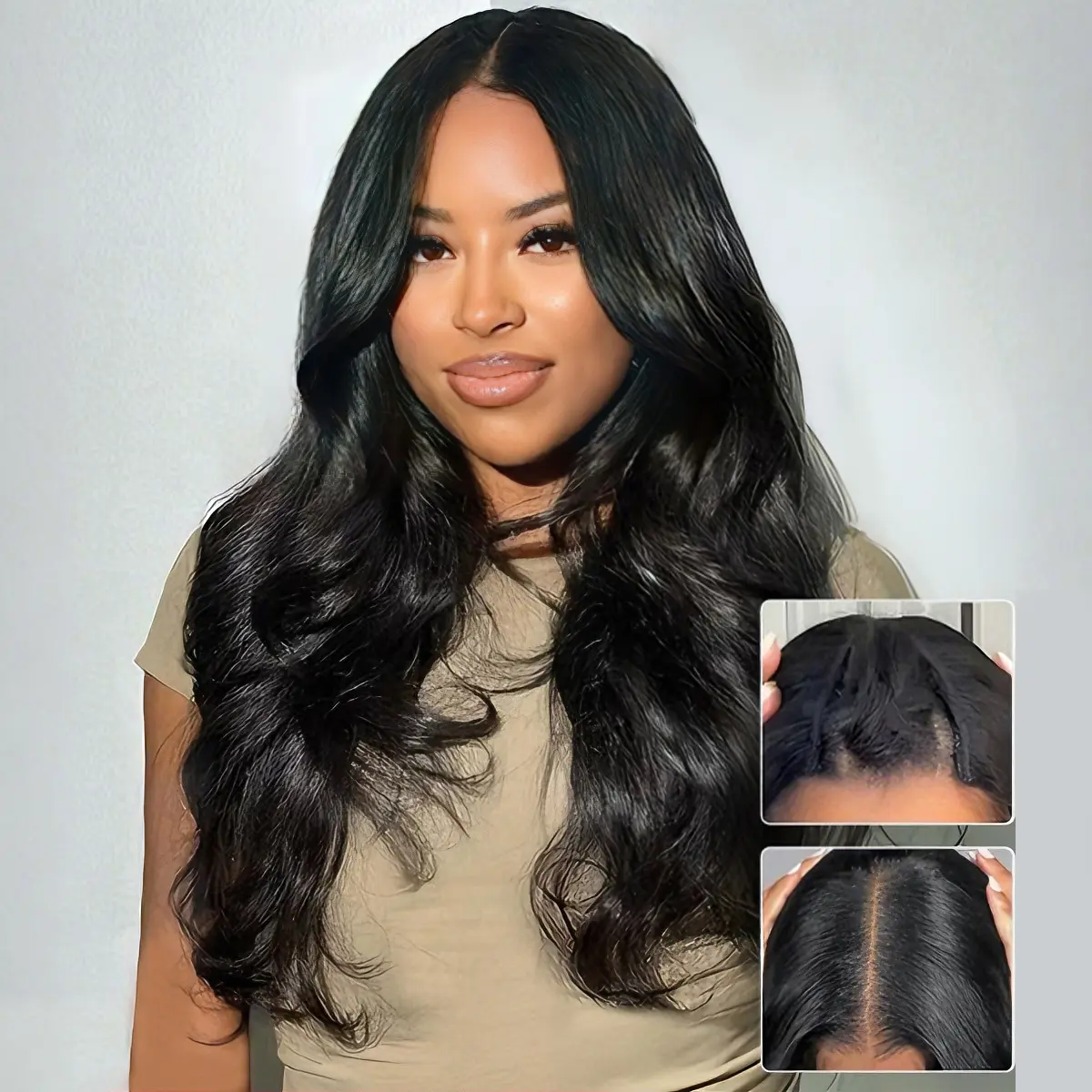 MSCOCO Female Human Natural Hair V-Part Wig - Yaki Layered Body Style with Spiral Curled Flip-Over Ends, Burmese Curly Design, Curly Wigs Human Hair #Summersale