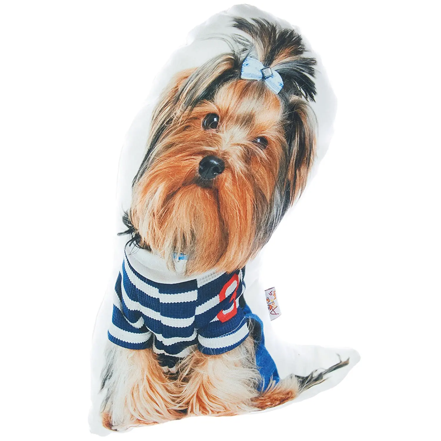 Animal Shaped Pillow, Filled Pillow with Yorkshire Terrier Dog Shape
