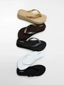 Cavser Women's Thick Sole Wedge Heel Sandals, Summer Beach Slip-On Shoes, Anti-Slip Outdoor Footwear, New Arrival, Flip Sandal