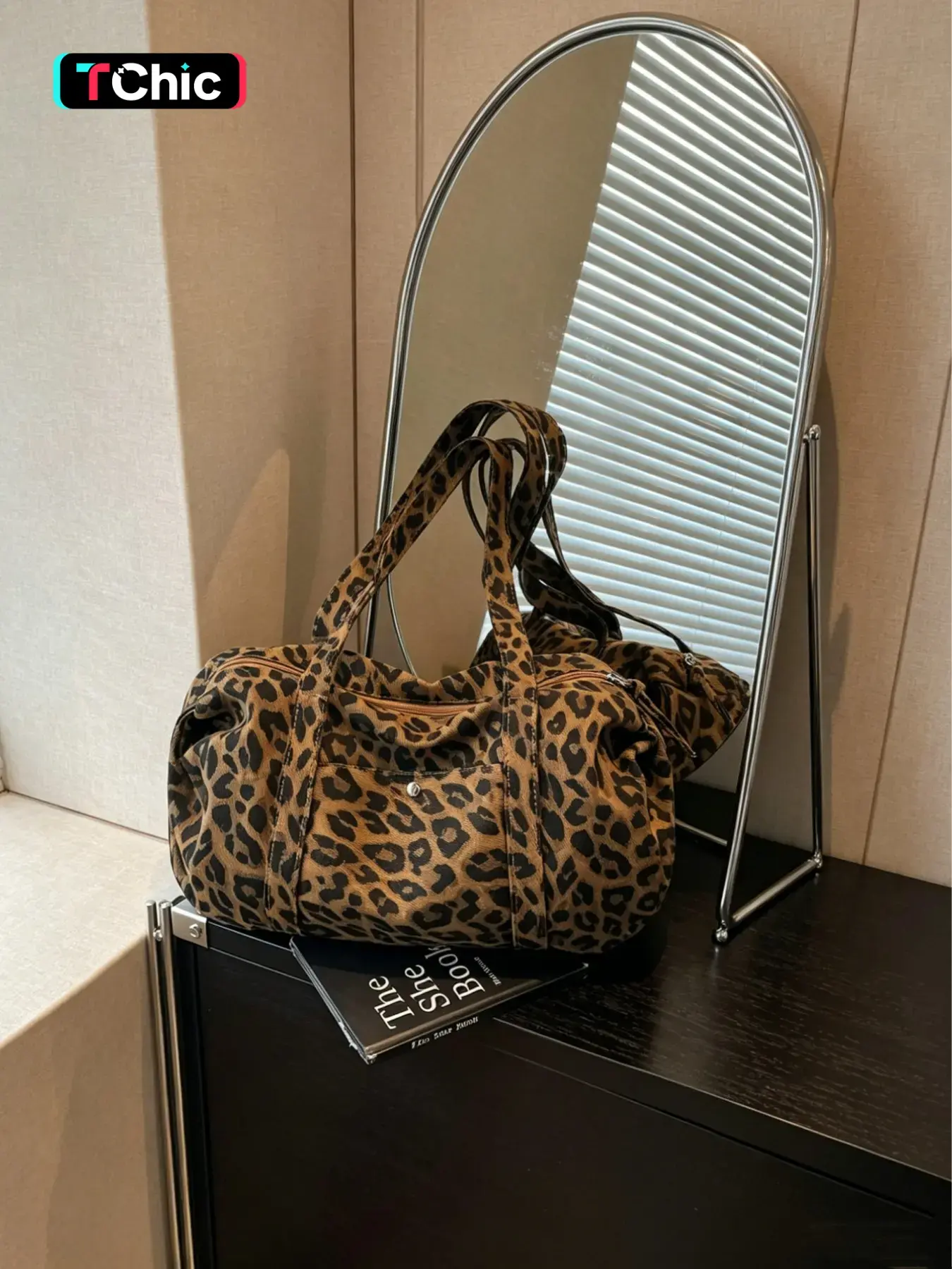 Medium Leopard Print Luggage Bag, Durable Fabric, Urban Lifestyle, Subtle Print, Unique Design, Versatile Lazy Style, Fashionable Travel Bag, Weekend Luggage Bag, Travel Duffel Bag, Duffle Bag Travel, Travel Duffle Bags, Bag For Travel, Traveling Bags