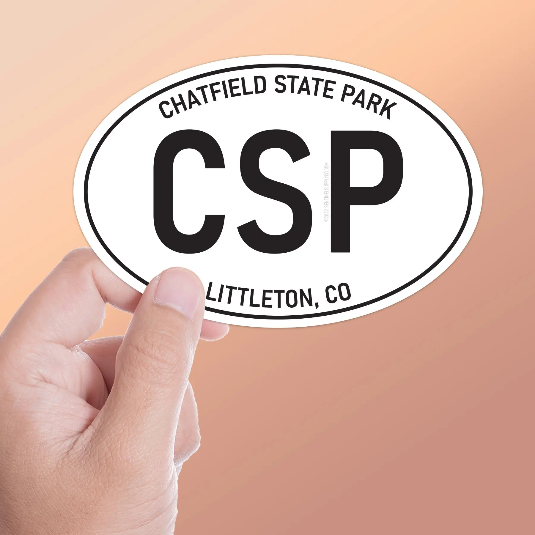 Chatfield State Park Colorado White Oval Sticker