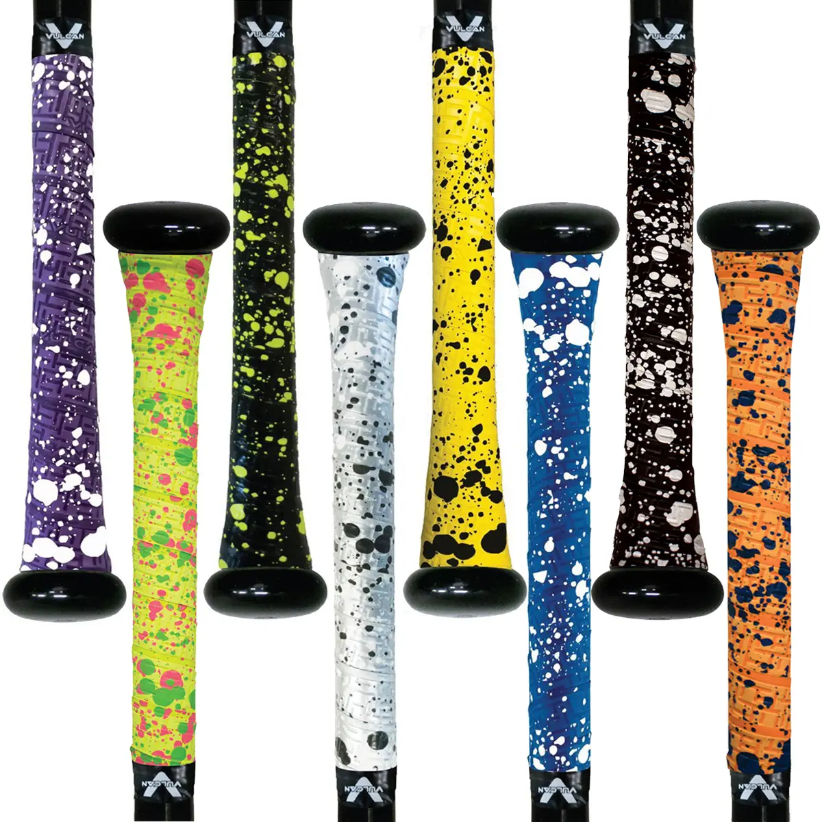Vulcan Splatter Series 0.5mm Ultralight Advanced Polymer Bat Grip Tape Wrap, Control, Max Feel