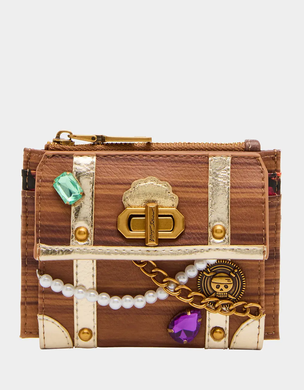 X MARKS THE SPOT WALLET BROWN
