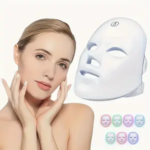 7-Color LED Photon Red Light Therapy Mask, Cordless Rechargeable Daily Skincare Tool, Gentle Soothing At-Home Beauty Device for Smoother, Luminous, Even Complexion, Lightweight Single Item, Ideal Christmas Stocking Stuffer Gift