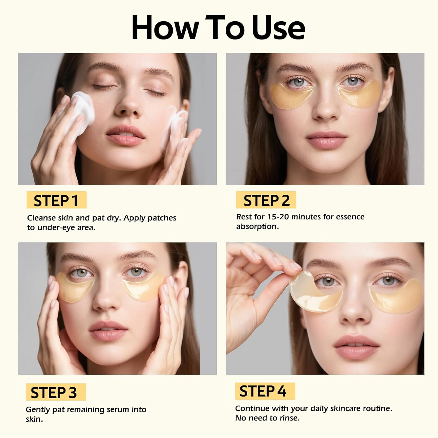 Avocado Moisturizing Collagen Eye bagMask,60pcs/set Under Eye Mask, Eye Care Product for Dark Eye Bags, Skin Care  Gift Moisturizer Hydrating Comfort-Mother's Day Gift gua sha