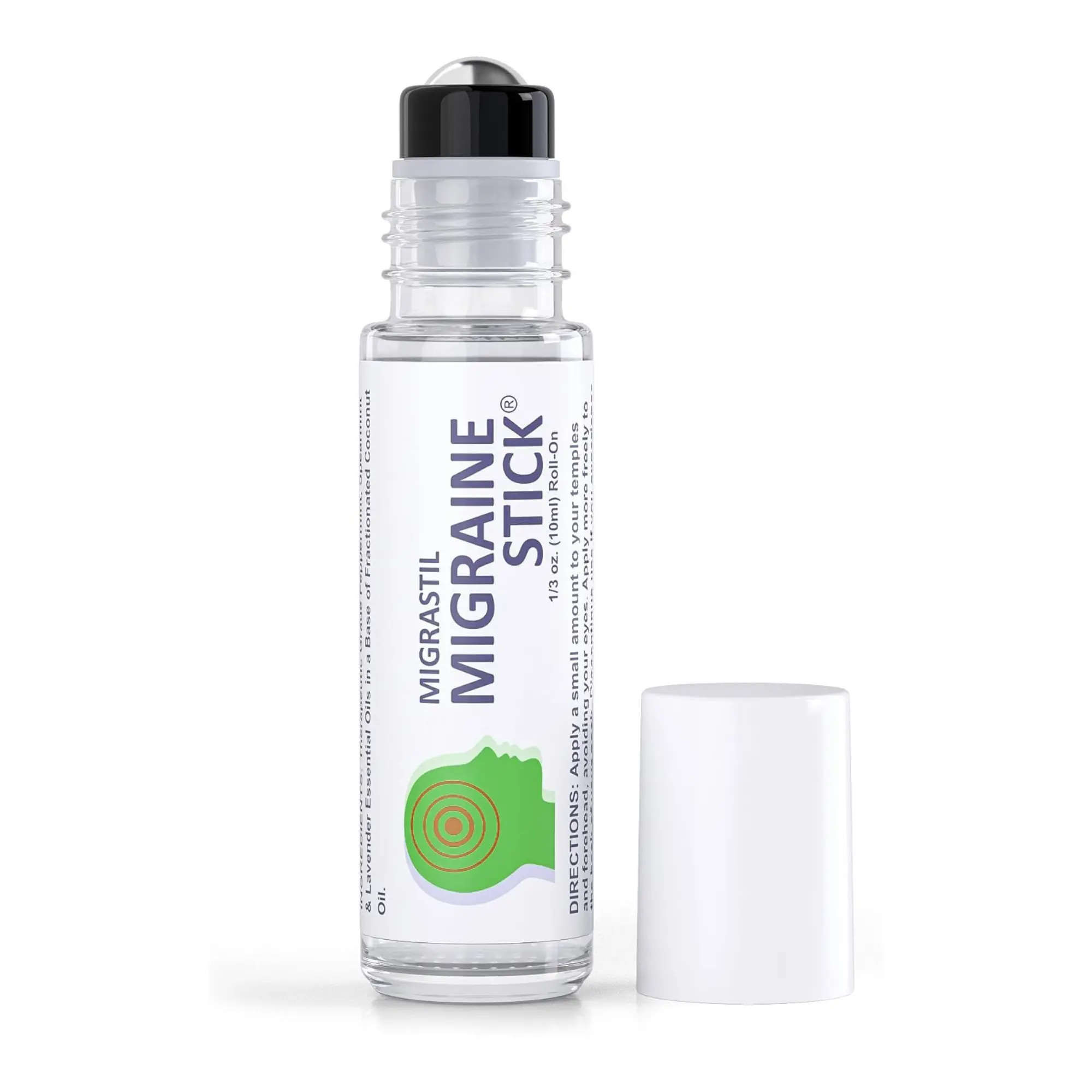Migrastil Stick Aromatherapy Roll-On, Cool and Soothing Peppermint Essential Oil. HSA/FSA Eligible. Natural and Healthy Solution for Head and Neck Discomfort Body Care