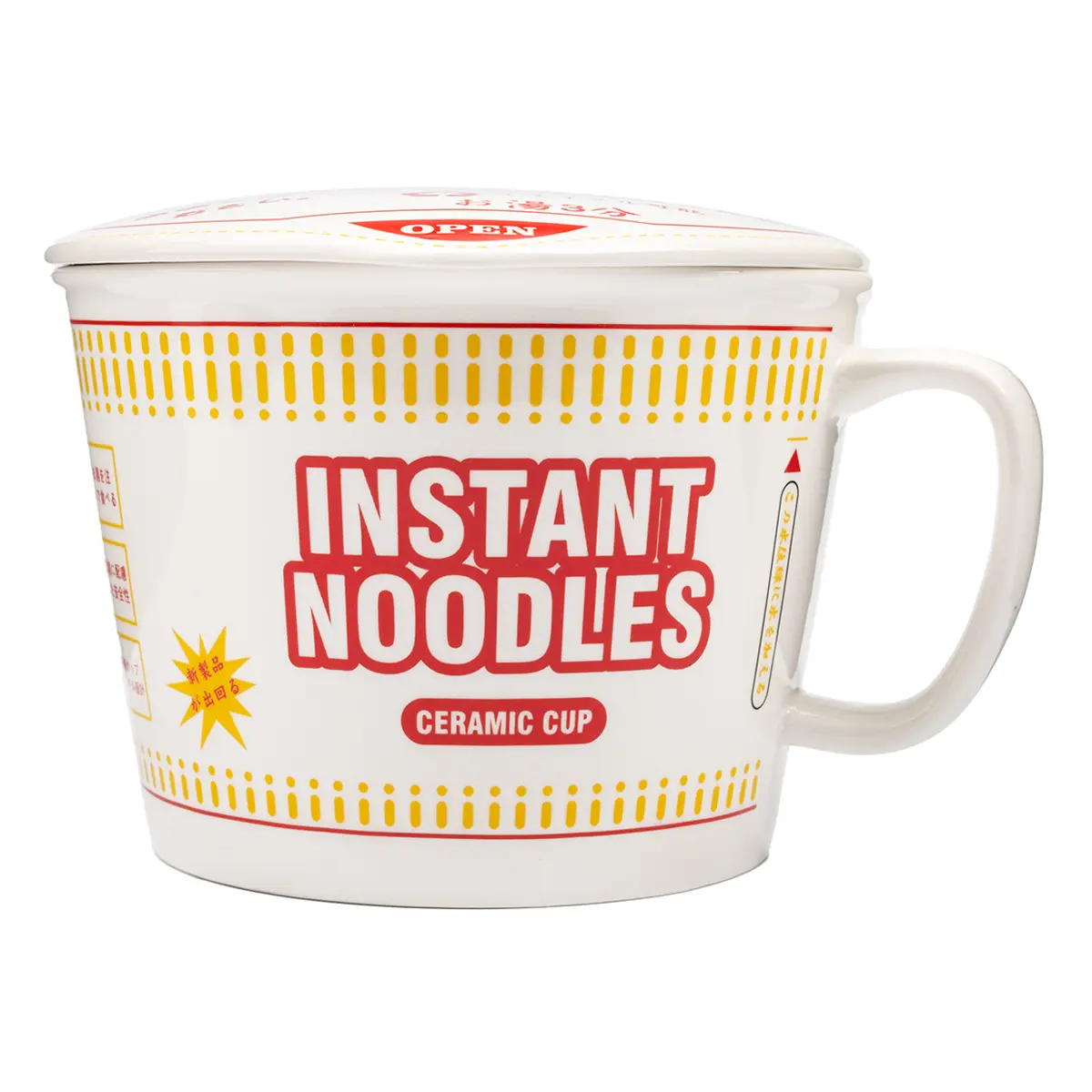 Ceramic Instant Noodle Bowl with Lid, 1 count, Ceramic Bowls, Bowl Shaped Bowls