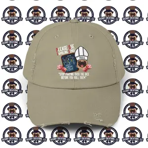 Craps “Praying Over Dice” Bishop’s Mitre Hat Unisex Distressed Cap