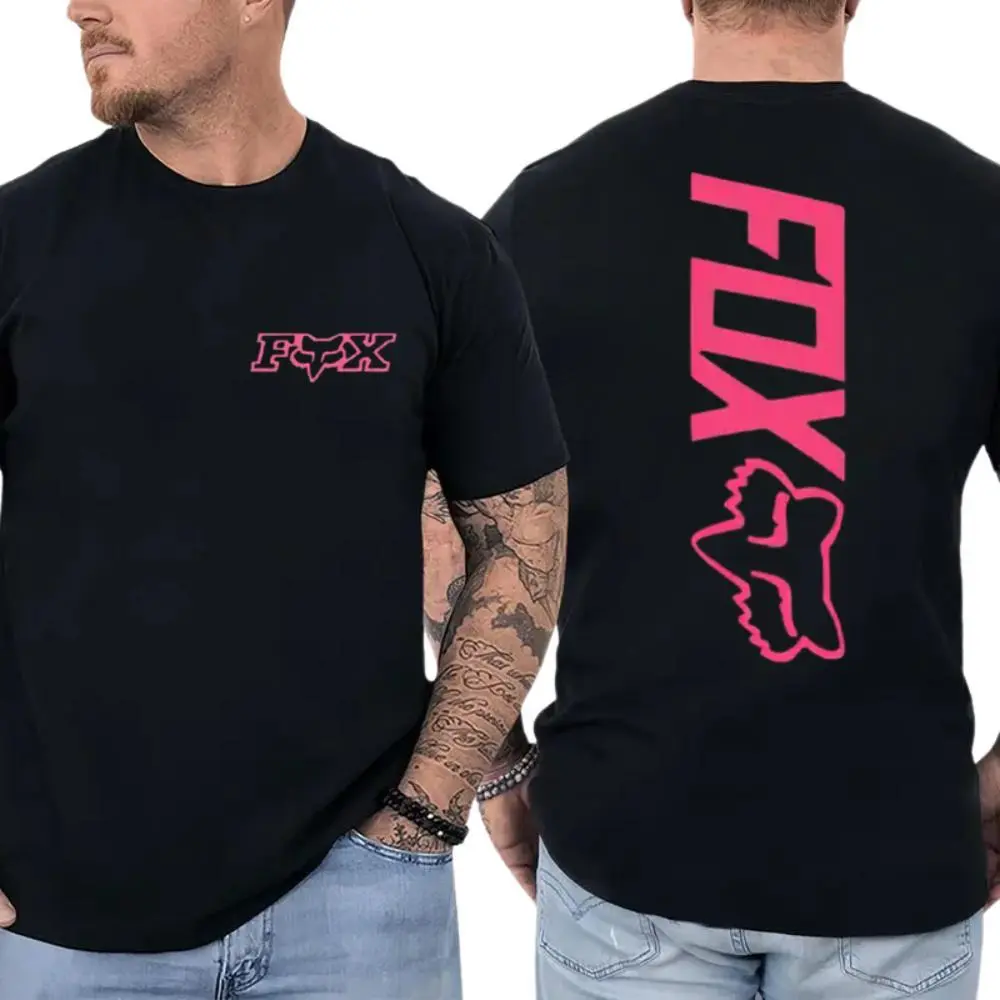 Fox Racing Motocross Dirt Bike T-Shirt, 2 Sides, Action Sports Fox Head Graphic Tee