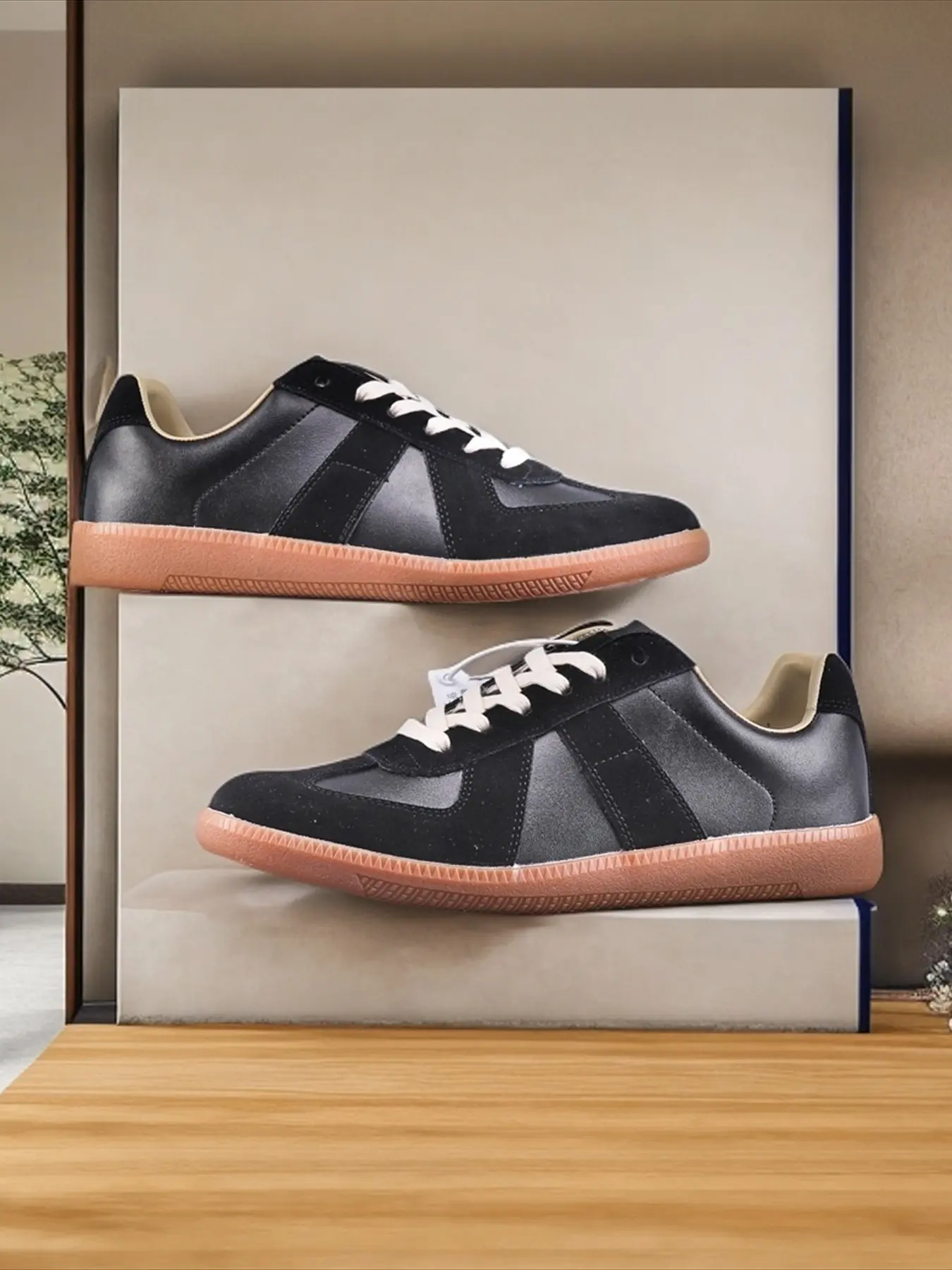 Men's Casual Low-Top Lace-Up Shoes, Fashion Street Style Outdoor Hiking Sports Sneaker Shoes, Textile Upper, Rubber Sole, Medium Width, All Seasons