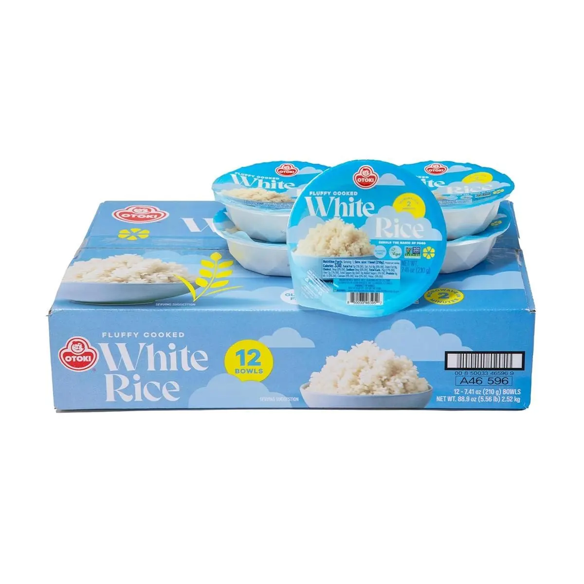 Ottogi Cooked Rice OTTOGI Instant Cooked Rice 210g x 12 Pack - Microwaveable Korean White ...