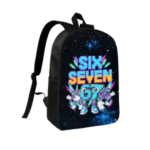 67, SEVEN,Classic  Backpack, Durable, Water-Resistant Backpack with Adjustable Shoulder Straps, Black，Student backpack