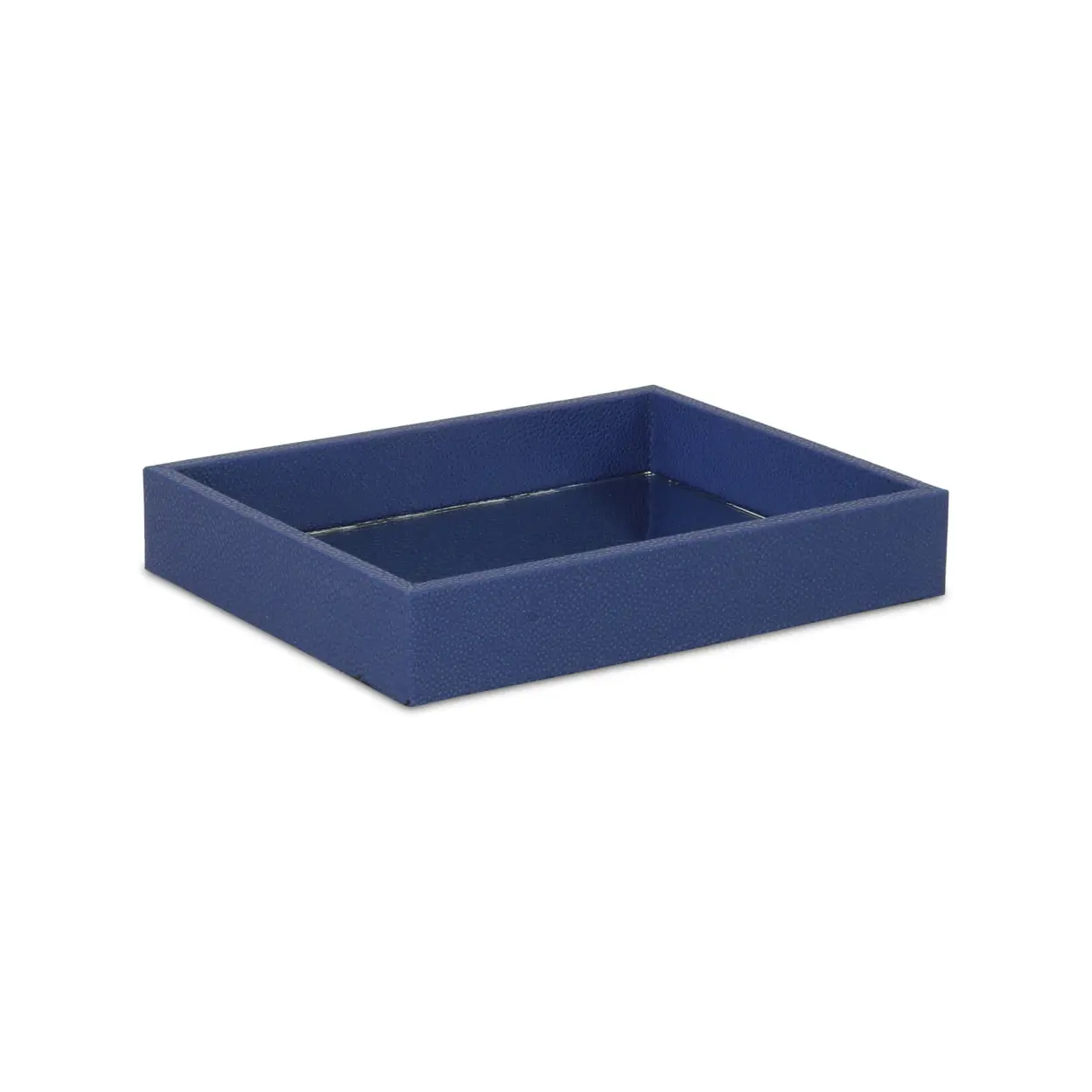 Cheungs FP-3987NB Decorative Food Tray - Navy Blue Kitchen Tableware with Mirrored Interior