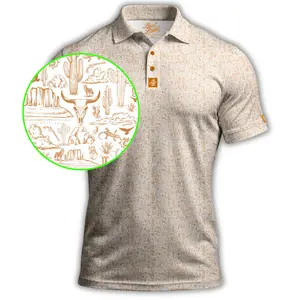 *NEW* The Desert Golf Polo - White / Copper