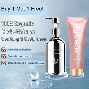 Tgideas Rosemary Amino Acid Shampoo + Keratin Hair Mask | Oil Cleansing, Restorative & Hydrating Foam | Strengthens Follicles, Revitalizes Growth, Calms Scalp, Reduces Frizz & Hair Loss,Promotes Hair Growth