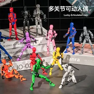 New multi-joint movable doll decompression ornament bone man DIY assembly building block man children's toy modeling figure