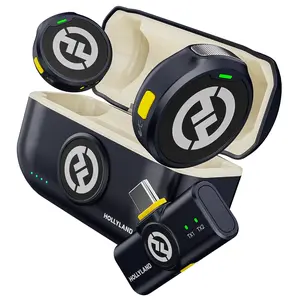 Hollyland Lark M2 USB-C Version Wireless Microphone for iPhone15/16/17&Android, USB C Mini Lapel Microphone Wireless, 1000ft Range, Hi-Fi Audio, Noise Cancellation, 30H Battery for Video Recording, Streaming