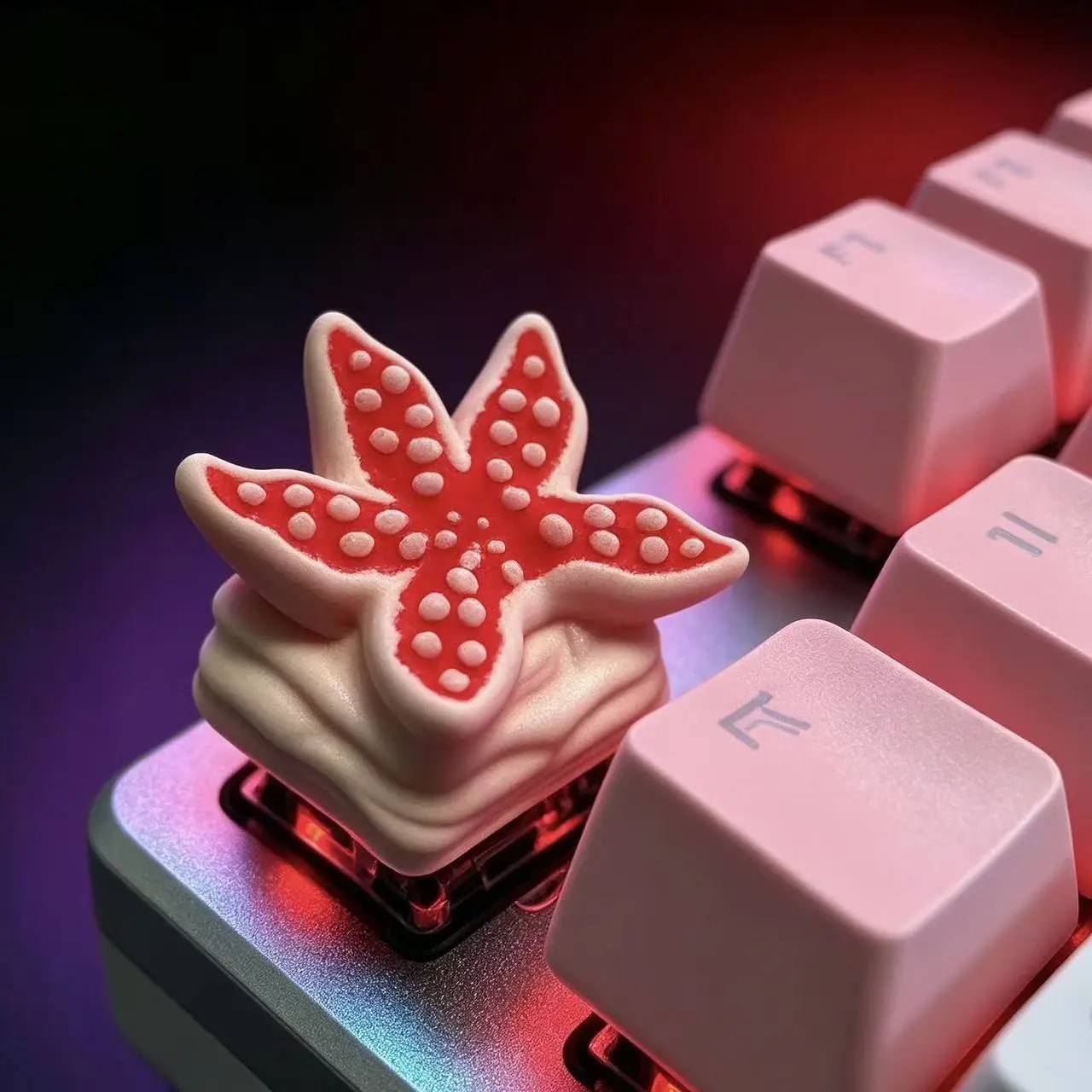 Stranger Things Keycaps Demogorgon & Piranha 3D Custom Mechanical Keyboard Keycaps Compatible with Cherry MX