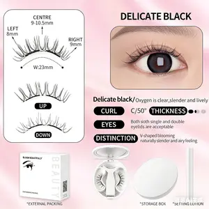 Soft Magnetic Eyelashes No Glue Needed Reusable Natural Look 3D Lashes Easy Apply Soft Magnetic Lashes Kit for Eye Makeup