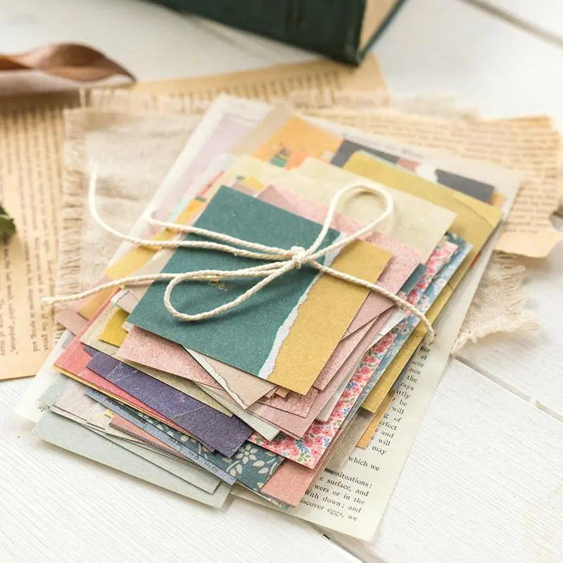 6 Set/360 Sheets Random Material Paper, Village Garden Series, Bottom Paper Korean Style Light Vintage Hand Account Decoration Scrapbooking Scrapbook Materials Diy Kits