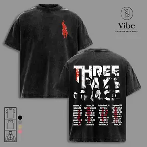 Three Days Grace Alienation 2025 Tour T-Shirt Vintage Acid Wash Alternative Rock Post Grunge Metal Heavy Cotton Oversize Unisex Retro Graphic Streetwear Concert Fan Gift Top