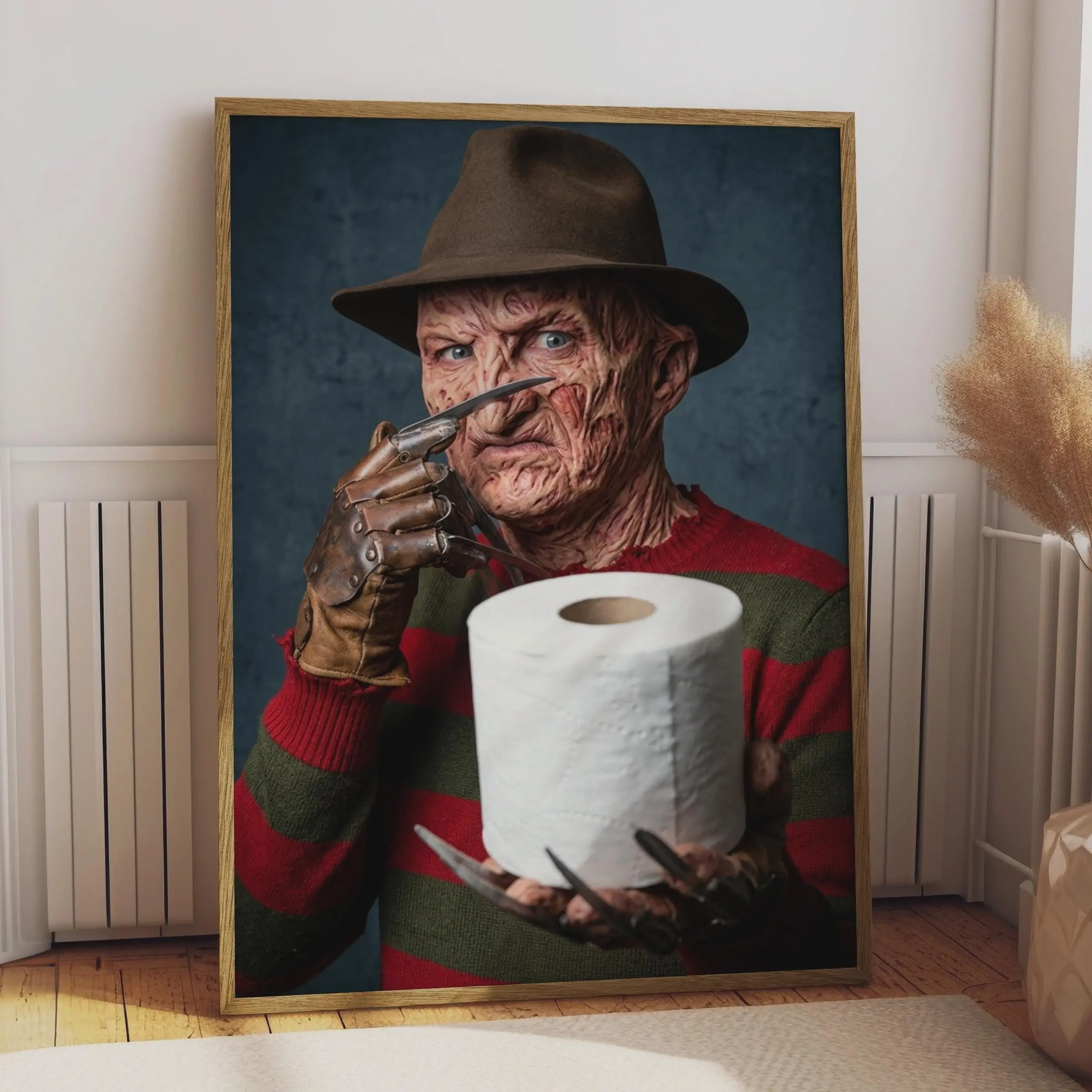 Freddy Krueger Art Print Horror Wall Decor Nightmare on Elm Street Poster Vintage Style Haloween Unframed Poster