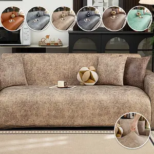Vintage Texture Sofa Cover, Modern Retro Style, Multiple Colors Available, Reusable Living Room Decoration, Minimalist Design