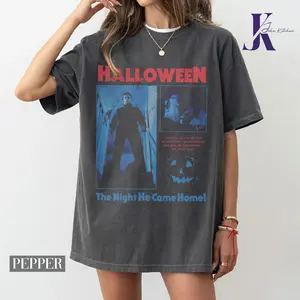 Vintage Michael Myers Halloween Shirt, Horror Movie Shirt, Myers Thriller Friday the 13th Horror Shirt, Retro Halloween Sweatshirt Womenswear Tops
