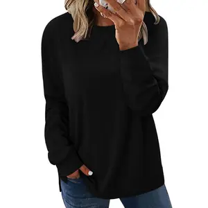 Angerella Women's Casual Crew Neck Sweatshirt Loose Soft Long Sleeve Pullover Tops