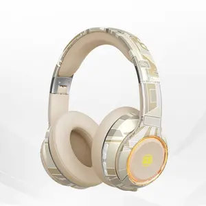 Bluetooth Over-Ear Headphones with 6 EQ Modes Wireless Microphone Foldable Lightweight for Home Office Mobile Phone Computer Christmas Gift