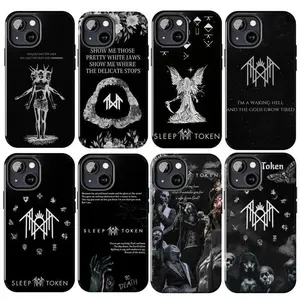 Sleep Token Logo Themed Phone Case Premium Matte Texture, Protection, Shockproof, Anti-Drop, Anti-Fingerprint For IPhone 17-12, Pro Max, Pro Plus, and Samsung S25-22 Protection Safety