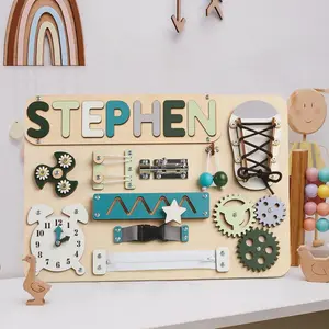 Personalized Busy Board Games, Custom Themed Sensory Board, Montessori Activity Gift for Development, Educational Hobbies Name