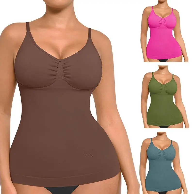 FeelinGirl #livestream Women's Shapewear Tank Top Seamless Camisole Bodysuit  Comfort Fabric Spandex