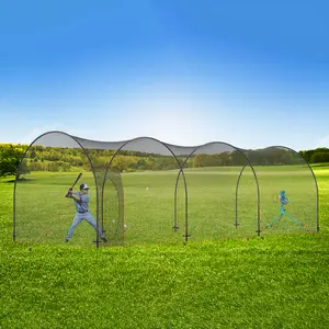 VEVOR Baseball Batting Cage, Softball and Baseball Batting Cage Net and Frame, Portable Practice Cage Net with Carrying Bag, Heavy-Duty Enclosed Pitching Cage, Suitable for Backyard Batting Training, 22/33/40 Feet