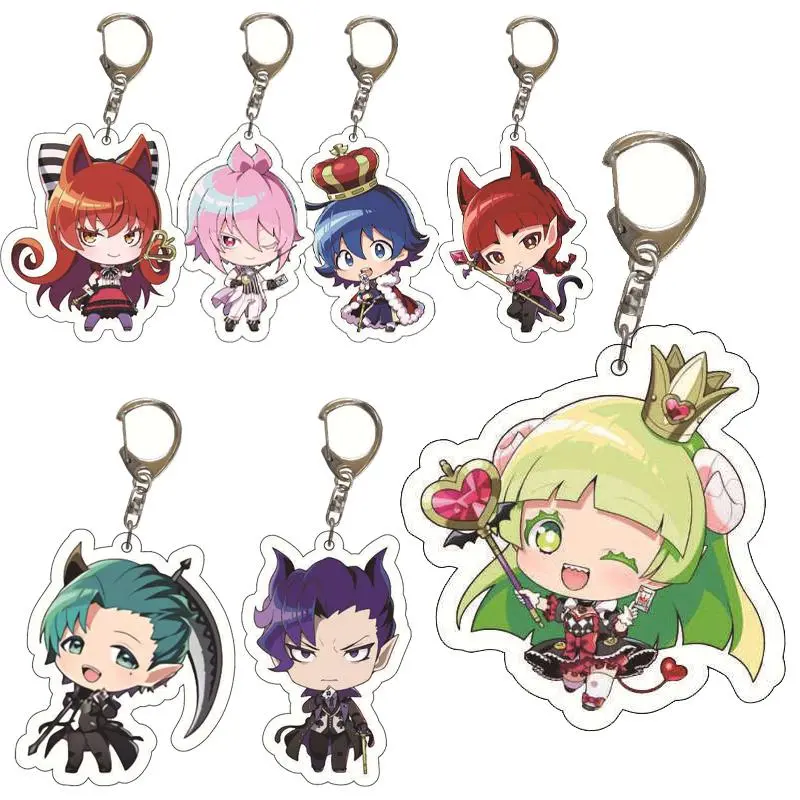 Cartoon Anime Welcome To Demon-School Iruma-kun Keychain Suzuki Iruma Valac Clara Figure Decoration Bag Car Key Ring Charm Gifts