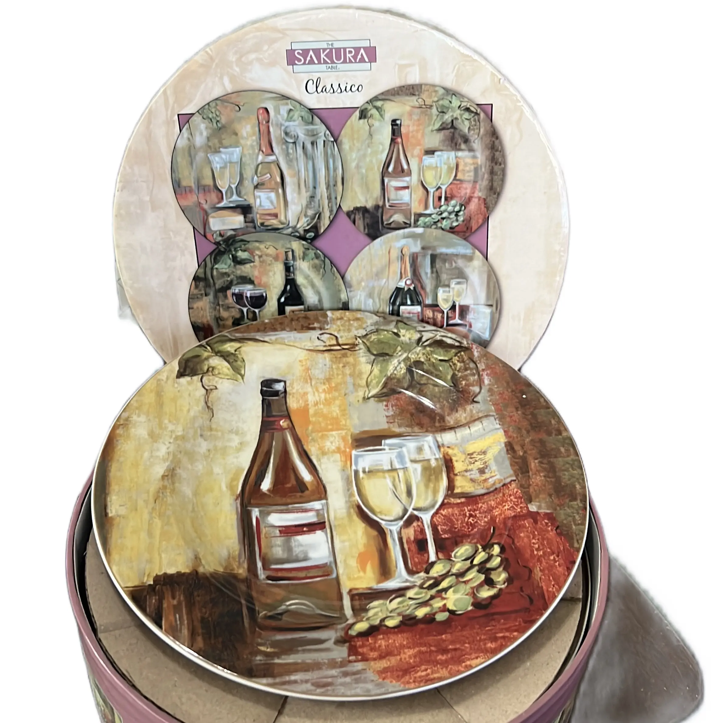 SET OF FOUR STONEWARE Serving Plates