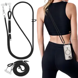 Magnetic Mobile Phone Lanyard - Nylon Anti-Loss Accessory, Fashionable, Comfortable Crossbody Neck Sling Holder for Smartphones & Cellphones, Accessories