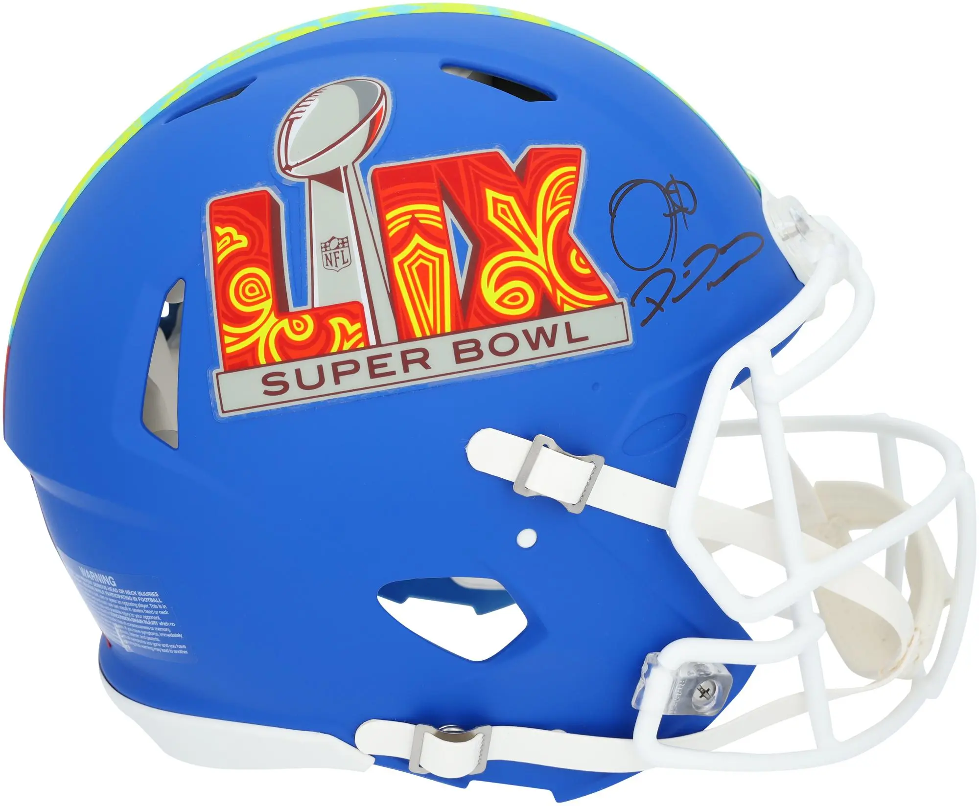 Jalen Hurts and Patrick Mahomes Autographed Riddell Super Bowl LIX Event Logo Speed Authentic Helmet - Fanatics Authentic Certified