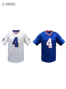 Men's Short Sleeve V-neck Football Jersey, Buffalo Rugby Jersey,Letter And Number Embroidery, Comfy Top For Training And Competition,High Quality Unisex Style,Gift for Training,Thanksgiving,Christmas,New Year, Football Shirts