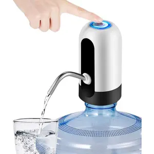 Water Dispenser for 5 Gallon Bottle, Portable USB Charging Electric Water Pump, Food Grade Silicone Hose, Stainless Steel Spout - 30-40 Days Battery Life, Drinking Water Jug Pump for Home, Kitchen, Living Room, Office, Camping, Universal for 3-5 Gallon
