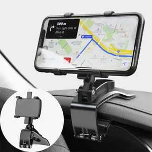 Multi-Function Car Dashboard Phone Stand, Adjustable For 360° Rotation And 180° Tilt, Compatible With Multiple Gps And Mobile Navigation