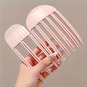 Hair Root Fluffy Comb Clip, 2 Counts Hair Root Volume Comb Clip, Heatless Hair Styling Tool for Women & Girls, Hair Styling Accessories, Grooming Comb, Hair Styling Combs, Volumizing Comb