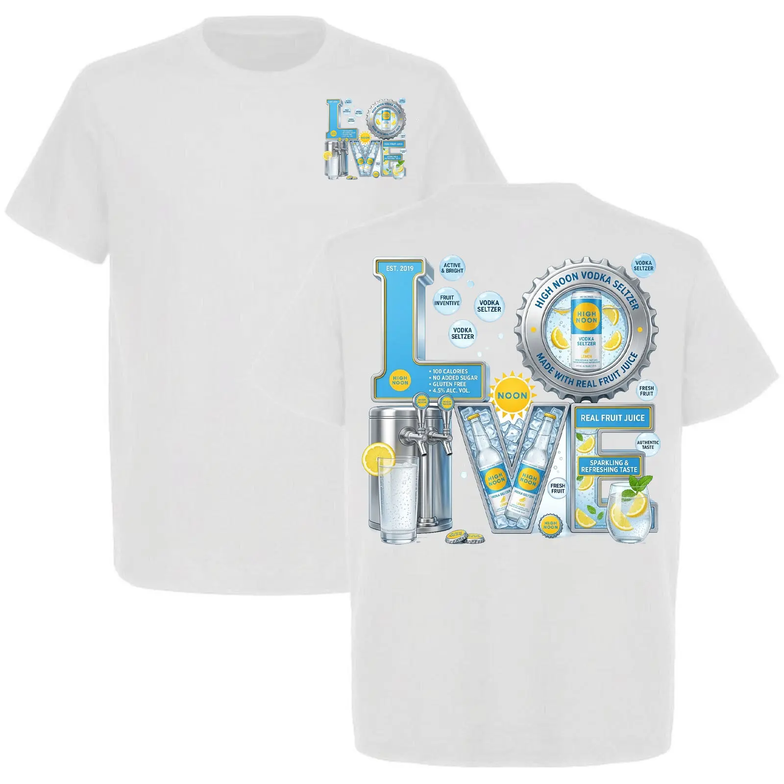 High Noon Inspired “LOVE” Graphic T-Shirt – Vodka Seltzer Aesthetic Summer Tee, Unisex Oversized Streetwear Casual Top, Beach Party Gift Shirt