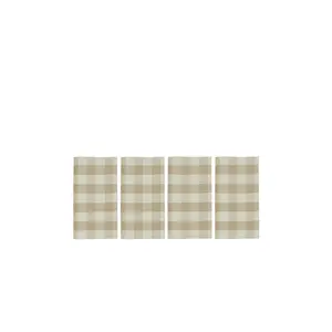 HAWKINS NEW YORK Essential Gingham Napkins Set Of 4 in Ivory & Flax