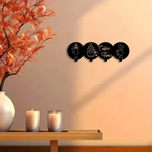 1pc Functional Kitchen Metal Wall Art, Functional Kitchen Statue Mural, Perfect for Small Kitchen, Breakfast Nook, Functional Wall Decor, Space-Saving Decor, Ideal Gift for Urban Dwellers